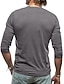 Χαμηλού Κόστους Casual Tee Henley-Ανδρικά Μπλουζάκι με κουμπί Μπλουζάκι Πουκάμισο Henley Μπλουζάκι μπλουζάκι Μακρυμάνικο Χένλι Άνοιξη &amp; Χειμώνας Σκέτο Μοντέρνα Υψηλής Ποιότητας Βασικό Διακοπές Δρόμος Εξόδου Καφέ