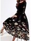 cheap Print Dresses-Women&#039;s Casual Dress Color Gradient Print Crew Neck Midi Dress Daily Long Sleeve Summer Spring