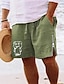 cheap Men&#039;s Shorts-Men&#039;s Cartoon Bear Shorts Summer Shorts Beach Shorts Mid Waist Hawaiian Casual Daily Holiday Going out Zipper Drawstring Elastic Waist Designer Clothing Apparel