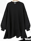 abordables robe printemps et automne-Robe sweatshirt femme   Casual  mini  active   Noir  Abricot  Gris   Tailles L  XL  XXL  3XL  4XL