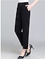 זול מכנסי שמלה לנשים-בגדי ריקוד נשים חליפות מכנסיים חתוכים כותנה כיס גזרה גבוהה מותניים גבוהים עד לקרסול בורדו חורף