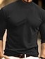 preiswerte Lässige T-Shirts für Herren-Herren T Shirt T-Shirt langarmshirt Glatt Ständer Strasse Urlaub Langarm Bekleidung Modisch Designer Basic