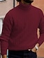 cheap Men&#039;s Pullover Sweater-Men&#039;s Sweater Turtleneck Sweater Pullover Ribbed Cable Knit Knit Knitted Plain Turtleneck Keep Warm Modern Contemporary Daily Wear Going out Clothing Apparel Fall &amp; Winter Black White M L XL