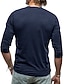 Χαμηλού Κόστους Casual Tee Henley-Ανδρικά Μπλουζάκι με κουμπί Μπλουζάκι Πουκάμισο Henley Μπλουζάκι μπλουζάκι Μακρυμάνικο Χένλι Άνοιξη &amp; Χειμώνας Σκέτο Μοντέρνα Υψηλής Ποιότητας Βασικό Διακοπές Δρόμος Εξόδου Καφέ