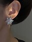 abordables Earrings &amp; Rings-Boucles d&#039;oreilles Zircon pour femmes  bijoux fins en argent  forme de fleur précieuse  élégantes et simples   Cadeau festival
