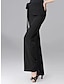 cheap Women&#039;s Dress Pants-Women&#039;s Dress Pants Wide Leg Polyester High Waist Full Length Wine Fall