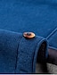 economico camicie di flanella-Per uomo Shacket Giallo Rosso Blu marino scuro Manica lunga Tinta unita / tinta unita Colletto classico Autunno inverno Da mare Abbigliamento aziendale Abbigliamento Oversize