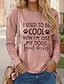 cheap Women&#039;s T-shirts-Women&#039;s T shirt Tee Letter Print Daily Weekend Fashion Long Sleeve Round Neck Black Spring &amp;  Fall