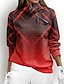 preiswerte Frauengolfkleidung-Damen Pullover Sweatshirt Rot Langarm warm Shirt Herbst Winter Damen-Golfkleidung, Kleidung, Outfits, Kleidung