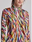 ieftine Colecția de designer-Pentru femei Tricou POLO Rosu Mov Manșon Lung Protecție Solară Topuri Toamnă Iarnă Vestimenta Golf Doamnelor Haine Ținute Poartă Îmbrăcăminte