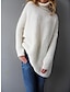 cheap Sweaters-Women&#039;s Pullover Sweater Jumper Turtleneck Chunky Crochet Knit Knit Fall Winter Tunic Home Daily Basic Casual Soft Long Sleeve Solid Color Black White Light Grey S M L