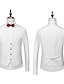 Χαμηλού Κόστους Κοστούμια σμόκιν-Κόκκινα/μαύρα/λευκά/ροζ σμόκιν για ανδρικό πάρτι γάμου 3 τεμαχίων με ανάγλυφο σχέδιο ζακάρ γιακά σάλι με μονό στήθος με ένα κουμπί 2024