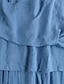 זול חצאיות פשוטות-בגדי ריקוד נשים חצאית גזרת A נדנדה מקסי מותניים גבוהים חצאיות Ruched מכפלת לא סדירה אחיד קזו&#039;אל יומי אביב קיץ כותנה אופנתי יום יומי כחול בהיר שחור לבן ורוד מסמיק