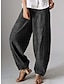 abordables Pantalones de mujer-Mujer Pantalones Pantalones Harem Alta cintura Longitud total Gris Otoño