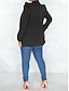 abordables Americanas de mujer-Mujer chaqueta Exterior Bolsillo Color sólido Transpirable Moda Ajuste regular Ropa de calle Manga Larga Otoño Negro S