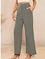 cheap Wide Leg &amp; High Waisted-Women&#039;s Wide Leg Pants Trousers Corduroy High Waist Full Length Apricot Fall