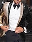 abordables chaqueta-Chaqueta tipo blazer con lentejuelas disco a la moda para hombre, patrón de talla grande, corte entallado regular, botonadura única, un botón, negro, dorado, rojo, 2024