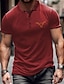 cheap Men&#039;s Graphic Polo Shirts-Cowboy Men&#039;s Casual Print Golf Polo Outdoor Casual Daily Streetwear Polyester Short Sleeve Turndown Polo Shirts Black Wine Spring Fall S M L Lapel Polo