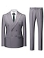 cheap Suits-Black Champagne Pink Men&#039;s Prom Suits Solid Colored 2 Piece Standard Fit Single Breasted One-button 2024