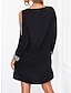 olcso Buliruhák-Női Fekete ruha Flitteres ruha Party ruha Flitter Kollázs V-alakú Hosszú ujj Mini ruha Vakáció Fekete Tavasz Tél