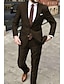 cheap Suits-Pink Red Sky Blue Men&#039;s Prom Suits Wedding Party Suits Solid Colored 2 Piece Tailored Fit Single Breasted Two-buttons 2024