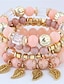 cheap Bracelets &amp; Bangles-Women&#039;s Bead Bracelet Fancy Fashion Wedding Birthday Elegant Personalized Alloy Bracelet Jewelry Black / White / Pink For Party Evening Gift Birthday