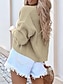cheap Cardigans-Women&#039;s Cardigan V Neck Ribbed Knit Acrylic Knitted Fall Winter Short Outdoor Daily Going out Fashion Streetwear Casual Long Sleeve Solid Color Black White Khaki S M L