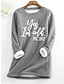 cheap Graphic Sleepwear-Women&#039;s Fleece Pajama Sets Lounge Sets Letter Warm Comfort Soft Home Daily Bed Fleece Warm Breathable Crew Neck Long Sleeve Pullover Pant Elastic Waist Fall Winter Gray