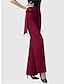 ieftine pantaloni rochii de dama-Pentru femei Costume Picior Larg Talie Înaltă Lungime totală Roșu Vin Toamnă