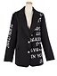 cheap Women&#039;s Blazer&amp;Suits-Women&#039;s Blazer Outdoor Button Letter Warm Fashion Regular Fit Outerwear Long Sleeve Fall Black S