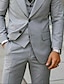 Недорогие Костюмы-Светло-серые мужские свадебные костюмы, однобортные, однобортные, на двух пуговицах, на каждый день, деловые, большие размеры, 2024