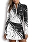 abordables Ropa de golf femenina-Mujer Camisas de polo Negro Manga Larga Protección Solar Camiseta Cachemir Otoño Invierno Ropa de golf para damas Ropa Trajes Ropa Ropa
