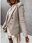 abordables Americanas de mujer-Mujer chaqueta Exterior Estampado Plaid Mantiene abrigado Moda Ajuste regular Ropa de calle Manga Larga Otoño Negro S