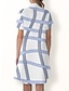 baratos Coleção de designers-Mulheres vestido de golfe Azul Manga Curta Proteção Solar Vestidos Roupas femininas de golfe, roupas, roupas, roupas