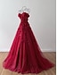 Χαμηλού Κόστους Φορέματα Χορού Αποφοίτησης-Γραμμή Α Φορέματα χορού Κομψό Φόρεμα Επίσημο Ουρά Αμάνικο Καρδιά Τούλι με Πλισέ Πούλιες Διακοσμητικά Επιράμματα 2024