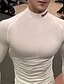 preiswerte Aktive T-Shirts und Tanktops für Herren-Herren T Shirt Fitnessstudio-Shirt Kompressions-Shirt Trainingsshirt Trainingshemden Ständer Langarm Ausbildung Sport &amp; Natur Fitness Casual Fitnessstudio Schnell Trocknend Hohe Dehnung