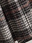 preiswerte Midi -Röcke-Damen Rock A-Linie Schaukel Faltenrock Midi Hoher Taillenbund Röcke Bedruckt Asymmetrischer Saum Plaid Strasse Täglich Winter Polyester Modisch Brautkleider schlicht Khaki Grau