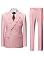 olcso Öltönyök-fekete pezsgő rózsaszín férfi báli öltöny egyszínű 2 részes szabványos egymellű egygombos 2024
