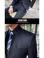 preiswerte Anzüge-Dunkelgrau-schwarzer Herren-Herbstanzug, dreiteilig, Stehkragen, einfarbig, maßgeschneiderte Passform, einreihig, ein Knopf, 2024