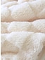 baratos Roupa de dormir para mulher-Conjuntos de pijamas de lã feminino cor pura pelúcia casual conforto casa diária cama flanela quente fio v manga longa cardigan calça botão bolso outono inverno branco