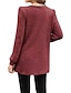 preiswerte Basic-Damenoberteile-Hemd Bluse Damen Schwarz Wein Blau Solide / einfarbig Tasche Täglich Modisch Rundhalsausschnitt Regular Fit S