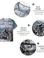 billiga bilar &amp; motorcykel-Grafisk Motorcyklar Vintage Mode Designer Herr 3D-tryck T-shirt Motorcykel T-shirt Utomhus Dagligen Sport T-shirt 1 2 3 Kortärmad Rund hals Skjorta Vår &amp; sommar Kläder S M L XL 2XL 3XL