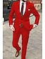 economico Completi-abiti da ballo da uomo rosa rosso azzurro cielo abiti da festa di nozze tinta unita 2 pezzi su misura monopetto a due bottoni 2024