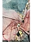 halpa Kuvioidut mekot-Naisten Ombre Kukka Painettu V kaula-aukko Mini mekko Päivittäin Loma Pitkähihainen Kesä Kevät