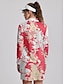 رخيصةأون ملابس الجولف النسائية-نسائي قميص بولو المرجان الأحمر كم طويل قمم الخريف الشتاء ملابس الجولف للسيدات، ملابس ملابس