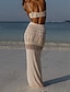 preiswerte Basic-Damenoberteile-BH Rock-Sets Damen Schwarz Weiß Feste Farbe Ausgeschnitten Strand Schwimmen Urlaub Sexy Boho Gurt Regular Fit S