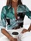 preiswerte Blusen und Hemden für Damen-Damen Hemd Bluse Graphic Casual Taste Bedruckt Gelb Langarm Modisch Hemdkragen Frühling &amp; Herbst
