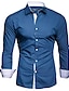 abordables Camisas de vestir para hombres-Hombre Camisa para Vestido Abotonar la camisa Camisa de cuello Negro Blanco Rojo Manga Larga Plano Cuello Verano Primavera Boda San Valentín Ropa Retazos