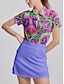 billige Designer kollektion-Dame POLO Trøje Lys pink Kortærmet Solbeskyttelse Toppe Batikfarvet Dame golf påklædning Tøj Outfits Bær tøj