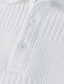 baratos polo clássico-Homens Polos de botões Camisa de golfe Casual Esportes Lapela Manga Longa Moda Básico Tecido Textura Botão Primavera &amp; Outono Normal Vinho Preto Branco Azul Polos de botões